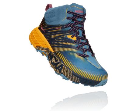 Hoka One One Speedgoat Mid GORE-TEX 2 - Tenis Corrida Trilha Mulher Azuis | PT-7SB0bdr